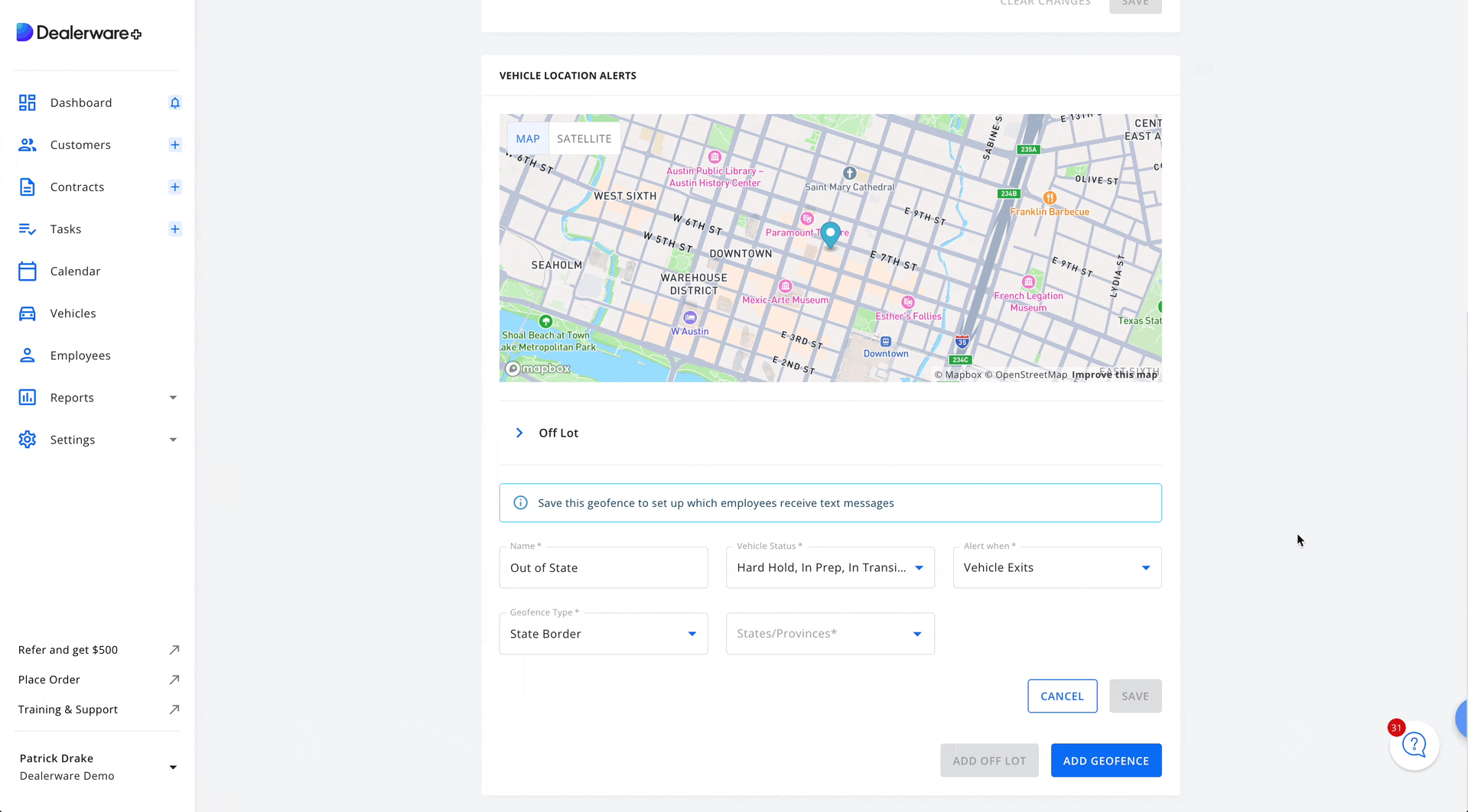 OutOfStateGeofence
